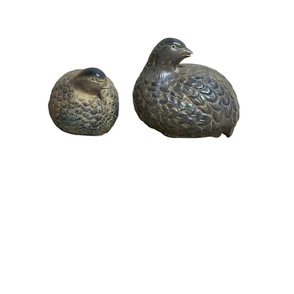 Vintage Wony Japan Quail Bird Figurines Set of 2. Decor. Wild Life. - Picture 4 of 5